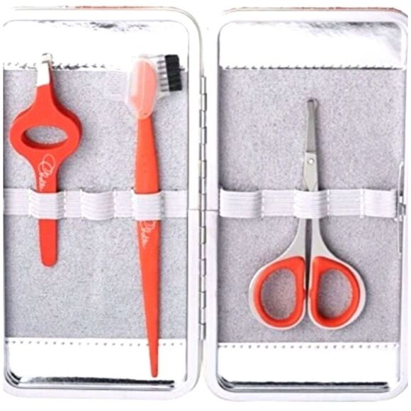 Chella Beautiful Eyebrow Tool Kit New Tweezers Scissors and Razor - Picture 3 of 3